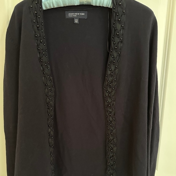 ✨ Jones New York Signature Black Cardigan - Size Small✨New without tags - Picture 5 of 6